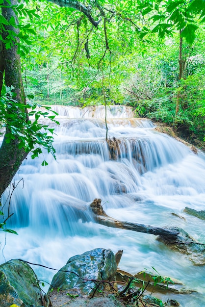 Erawan waterfall, erawan national park at kanchanaburi in thailand