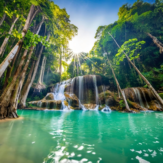 Водопады Эравана прекрасный вечнозеленый рай