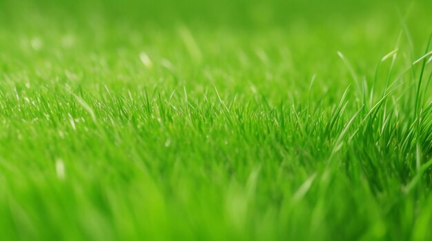 Erdant harmony natural blurred background of lush green grass dappled in light