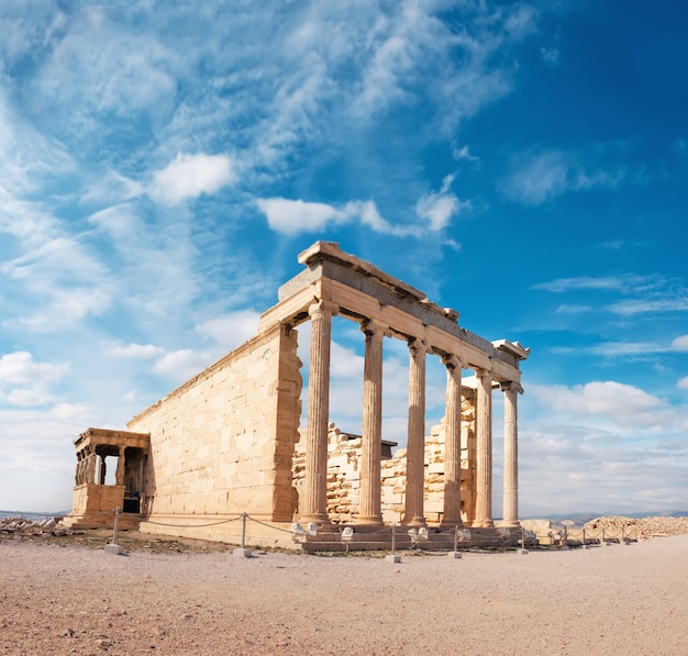 Erechtheion temple Acropolis, Athens, Greece, panorama