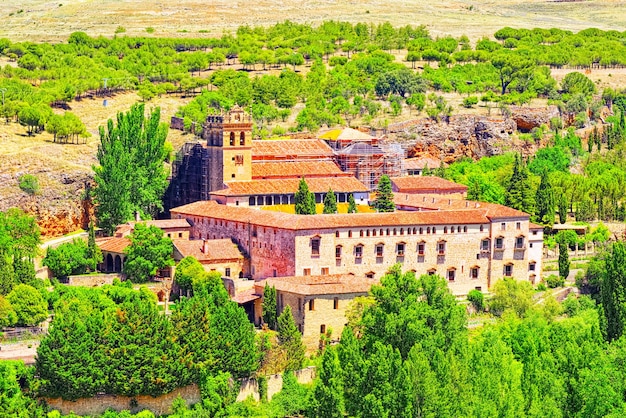 Eresma valley (mirador del valle del eresma) landscape view area near segovia, spain