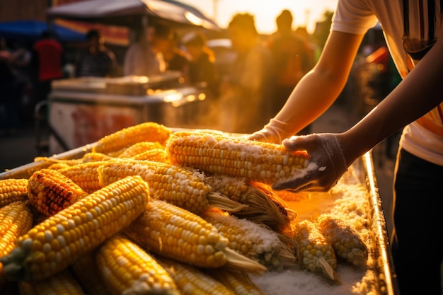 Erfgoed tentoongesteld Mexicaanse eetcultuur en verse Elote