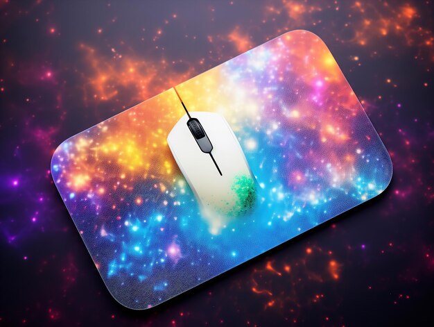 Foto mockup ergonomico del mouse pad per un comfort di calcolo generato dall'ia