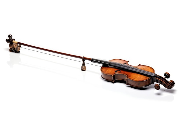 Erhu The Chinese Two Stringed Fiddle on White Background