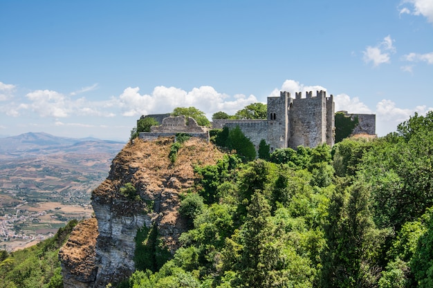 Erice, 시실리, 이탈리아. 카스텔로 디 베네 레, 중세와 노르만 성