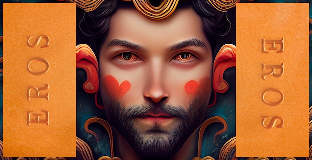 Eros God. Greek mythology. God of revered love and fertility. Son of Nicte and Erebus. Eleutherios.