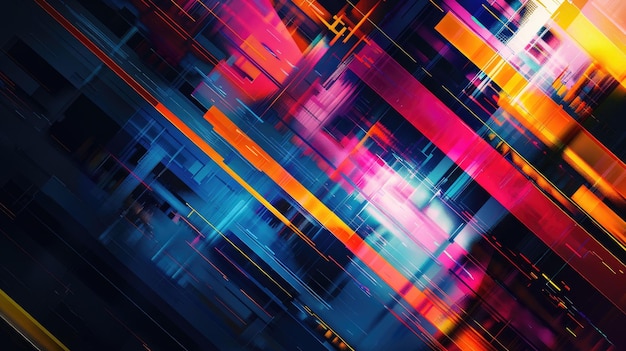 Ervaar de opwindende charme van een neon abstracte textuur achtergrond versierd met