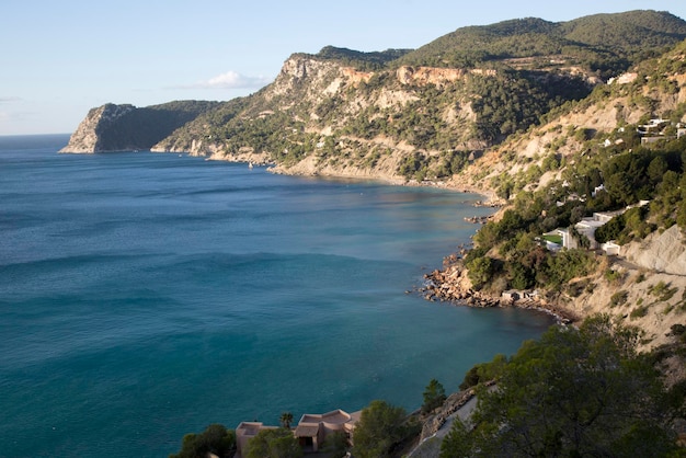 Es Cubells Cove in Ibiza, Spain