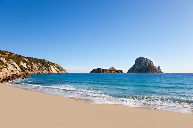 Es vedra eiland Ibiza uitzicht vanaf Cala d Hort