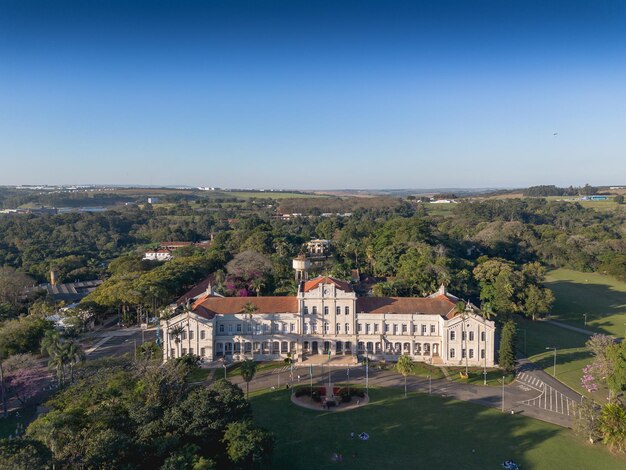 Photo esalq piracicaba agronomia predio cartao postal vista aerea panoramica