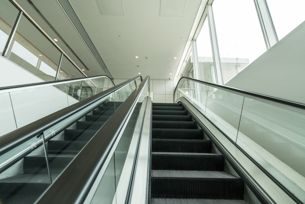 The escalator is in the mall