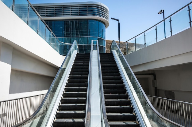 Escalator to office building