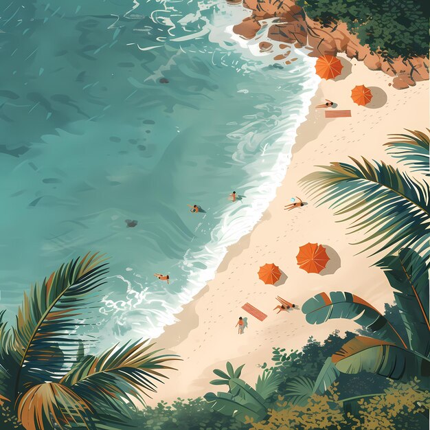 Escape to Paradise A Serene Beach Scene for Relaxation