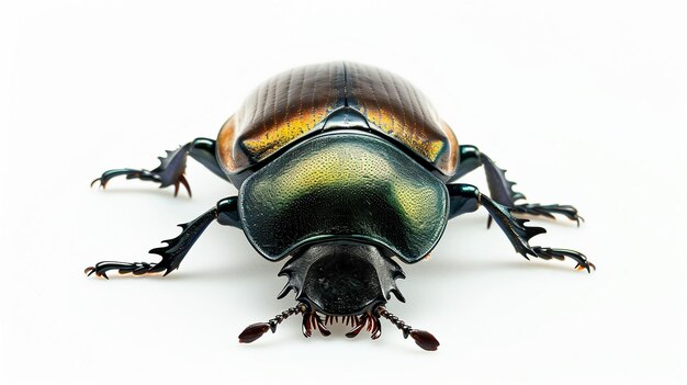 Photo escarabajo scarab en fondo blanco