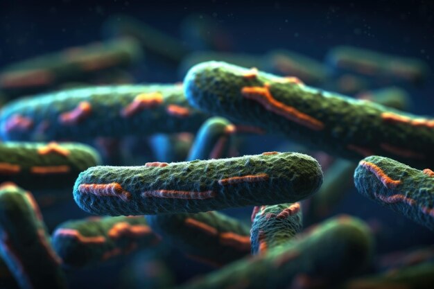 Photo escherichia coli e coli bacterial strains health and food safety microcosm organismal and human biology science and research