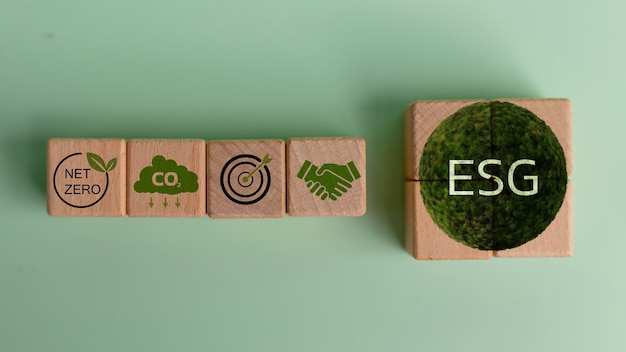 ESG concept of environmental social and governance Sustainable corporation development