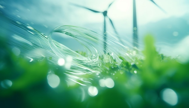 写真 esg グリーン エネルギー持続可能な産業コンセプト ミニマリストの明るい背景