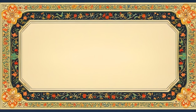 Foto eslimi tazhib text box frame border iraanse islamitische kunstontwerp ai beeld