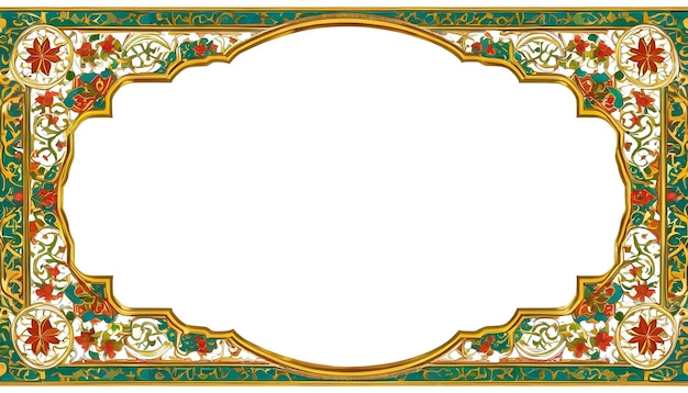 Eslimi Tazhib Text Box frame border iranian islamic art design ai image