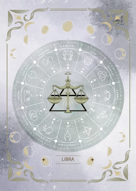 Esoterische compositie voor dierenriem en astrologie met sterrenbeeld