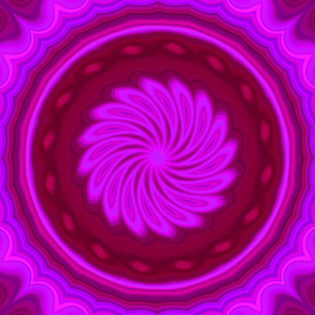 Esoteruc magic neon glowing geometric mandala fantasy fractal abstract background