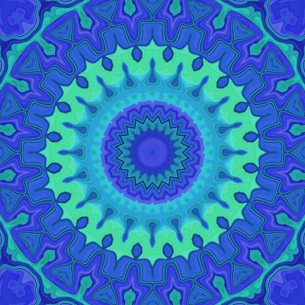 Esoteruc magische neon gloeiende geometrische mandala fantasie fractal Abstracte achtergrond