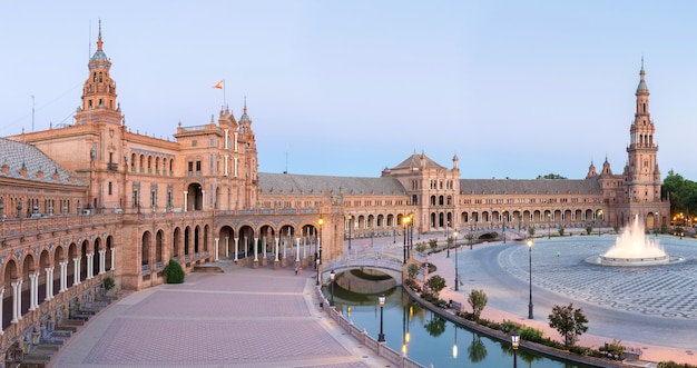 Espana Plaza Seville Spain panorama