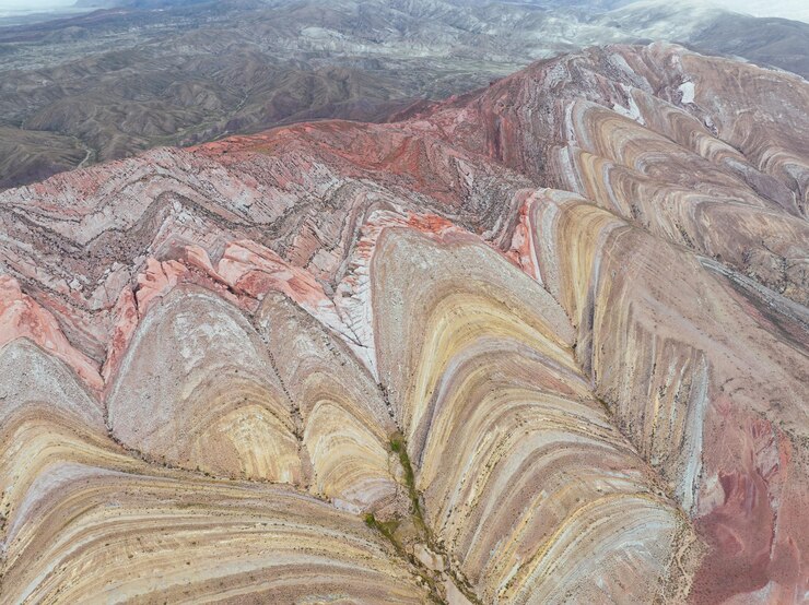 Foto espinazo del diablo berg in de quebrada de humahuaca jujuy argentinië