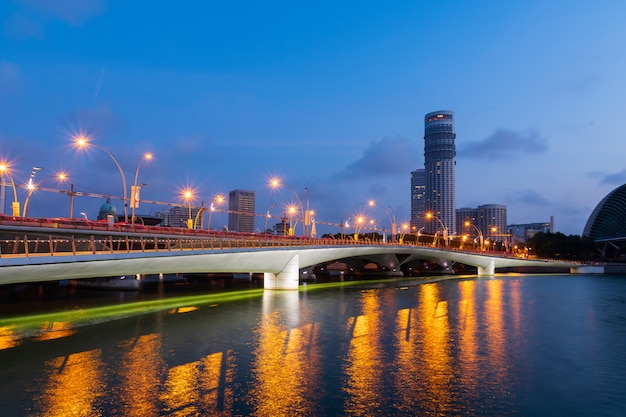 Esplanade Bridge in twilight time.