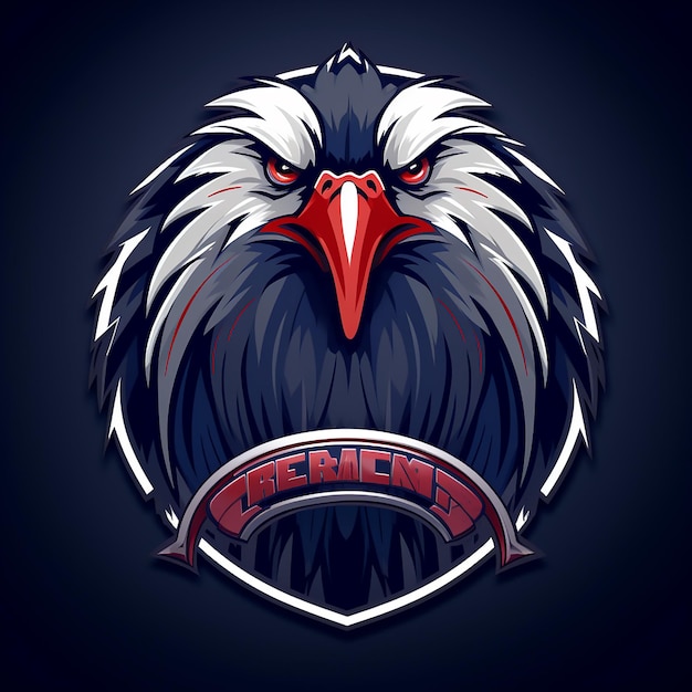 Esports 3D logo struisvogel basketbal tekst Moernach Basket club