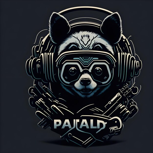 Foto esports gaming panda mascot logo