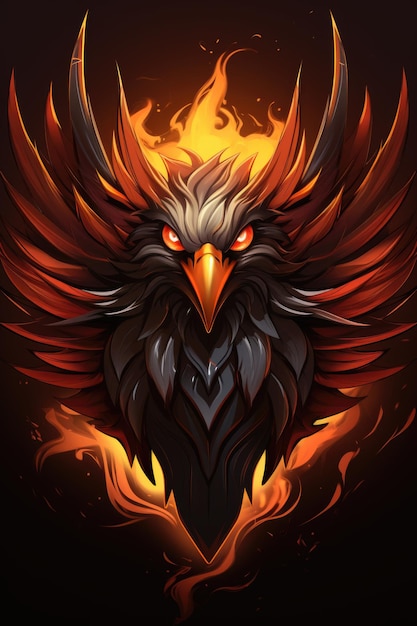 ESports mascot logo Team Phoenix Squad generative IA