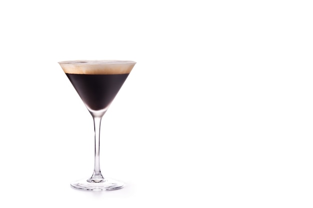 espresso cocktail isolated on white surface