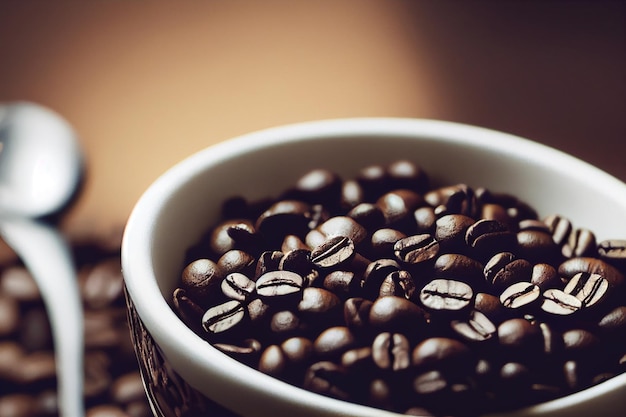 Espresso and coffee beans Coffee board with coffee beans on dark textured background Espresso Coffee Cup With Beans On Vintage Table