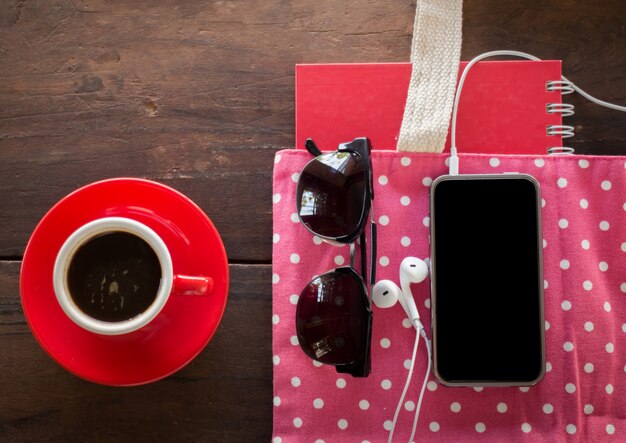 Foto caffè espresso sul tavolo di legno