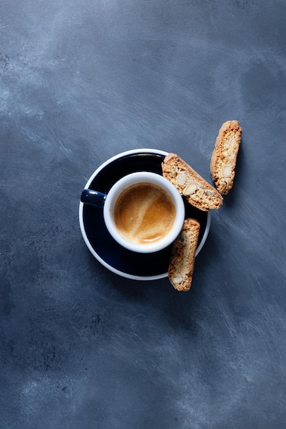 Espresso cup on dark background