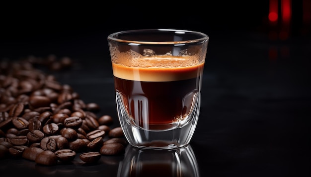 Espresso in een glas.