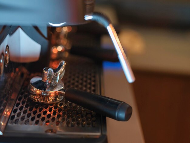 Espresso machine in a cafe