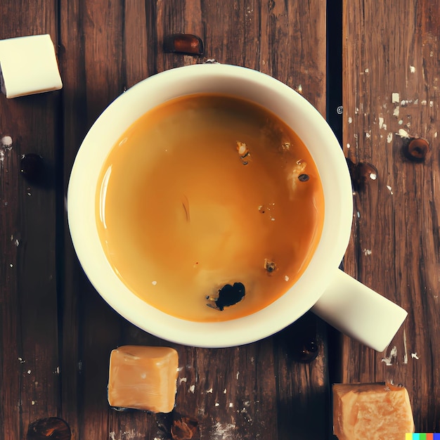 Photo espresso served in cup on table