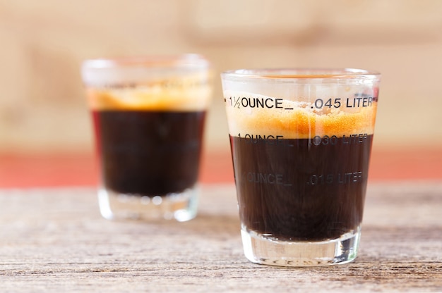 Photo espresso shot glass