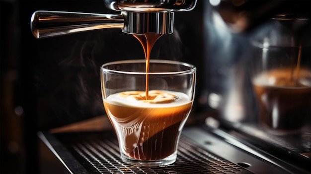 Espresso uit de koffiemachine Generatieve AI