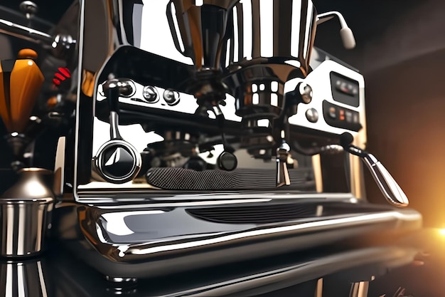 Espressomachine die koffie maakt