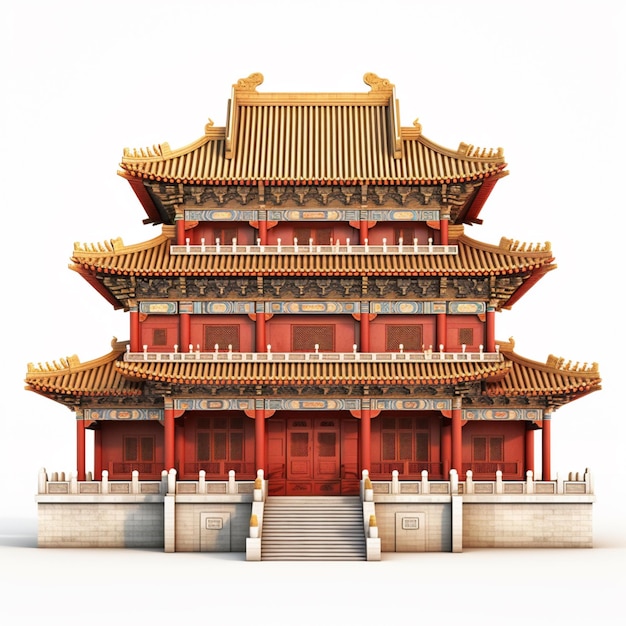 Photo essay on ancient chinese architecture beautiful image ai generated art