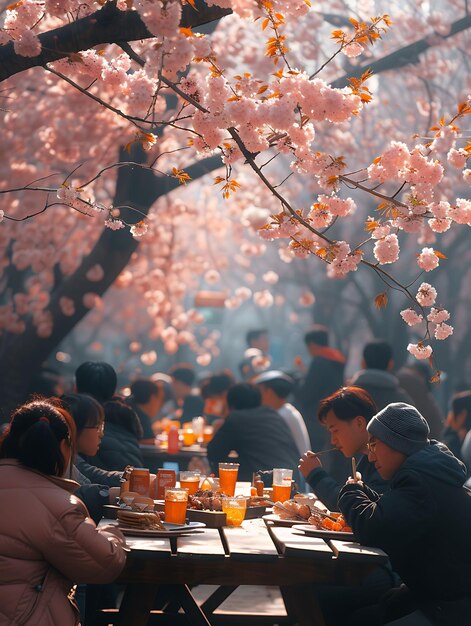 コミュニティの近所活動の本質 祝日祝いと魅力的な写真