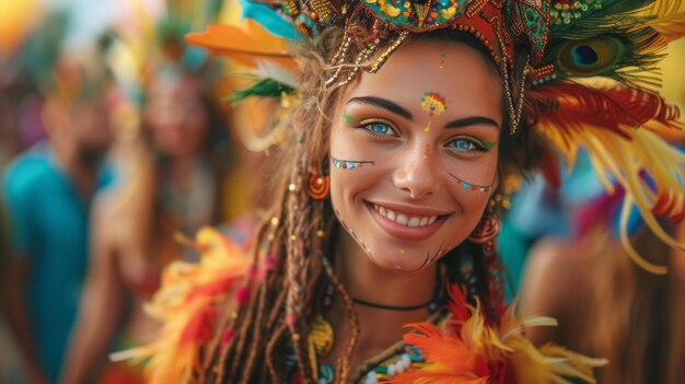 the essence of a street performer vibrant costume lively expression