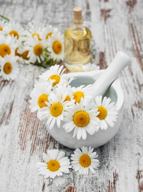 Essencial oil and camomile