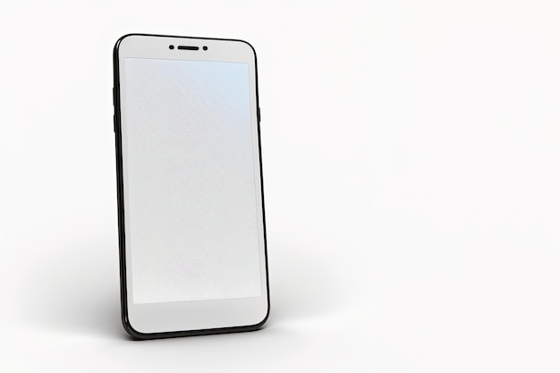 Essential device for every day Mobile with blank screen to put text on white background Generative AI