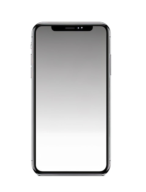 Photo essential device for every day mobile with blank screen to put text on white background generative ai