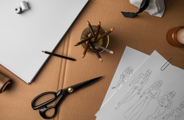 Essential elements for fashion design in studio