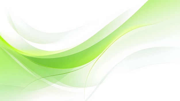 Essential green and white curve waves illustration on white background for wallpaper